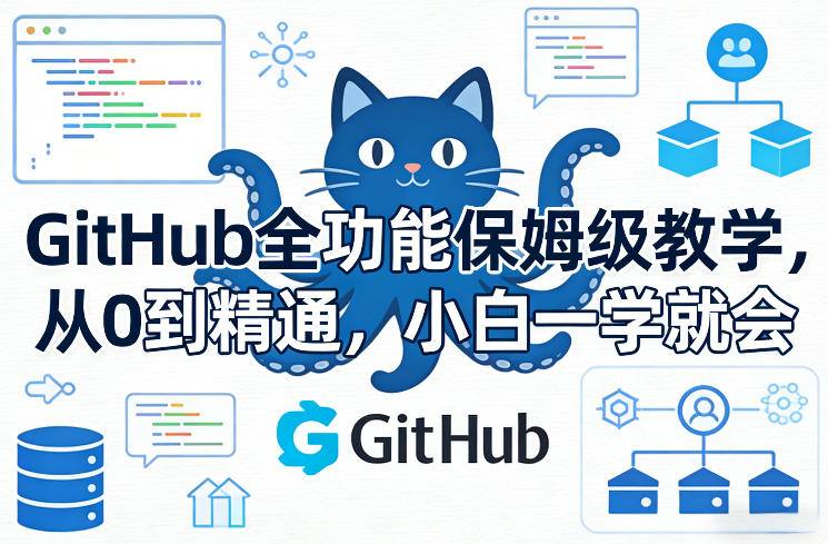 GitHub全功能保姆级教学，从0到精通，小白一学就会-副业网