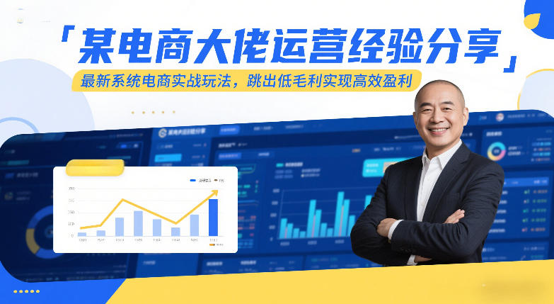 某电商大佬运营经验分享，最新系统电商实战玩法，跳出低毛利实现高效盈利(更新)-副业网