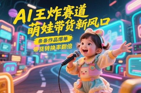 AI王炸赛道，萌娃带货新风口，条条作品爆单，带货转换率翻倍，核心逻辑拆解-副业网