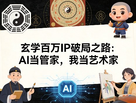 玄学百万IP破局之路：AI当管家，我当艺术家-副业网