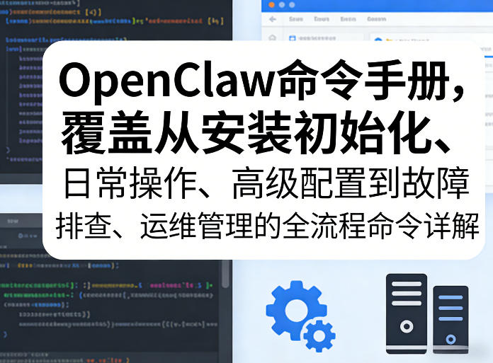 OpenClaw命令手册，覆盖从安装初始化、日常操作、高级配置到故障排查、运维管理的全流程命令详解-副业网