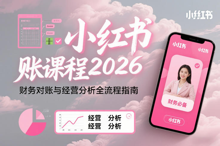 小红书对账课程2026，财务对账与经营分析全流程指南-副业网